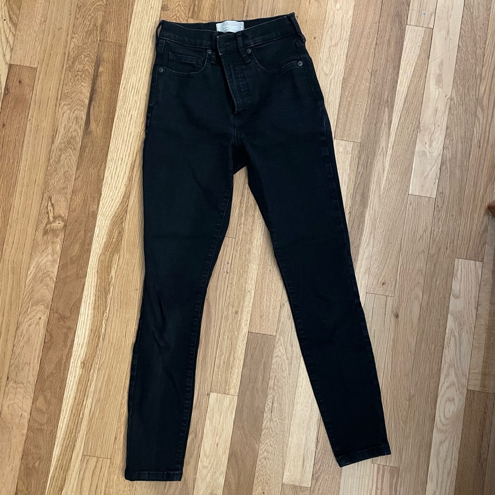 Everlane black high waisted skinny jeans size 26